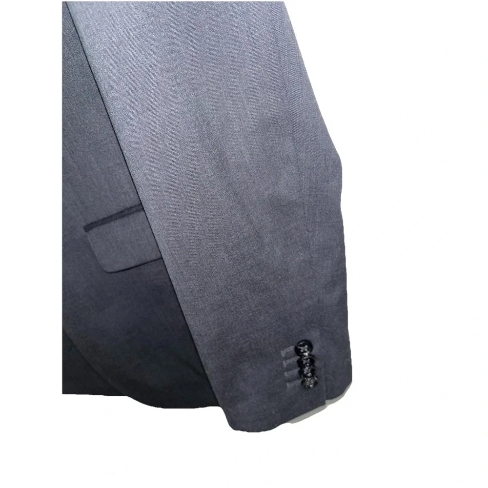 Banana Republic Grey 44R Super 120s Wool Marzotto Slim Fit Two Button Ivy Blazer